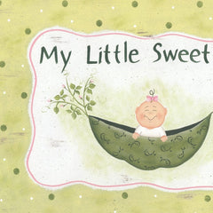 My Little Sweet Pea White Framed Print Wall Art - Homeroots