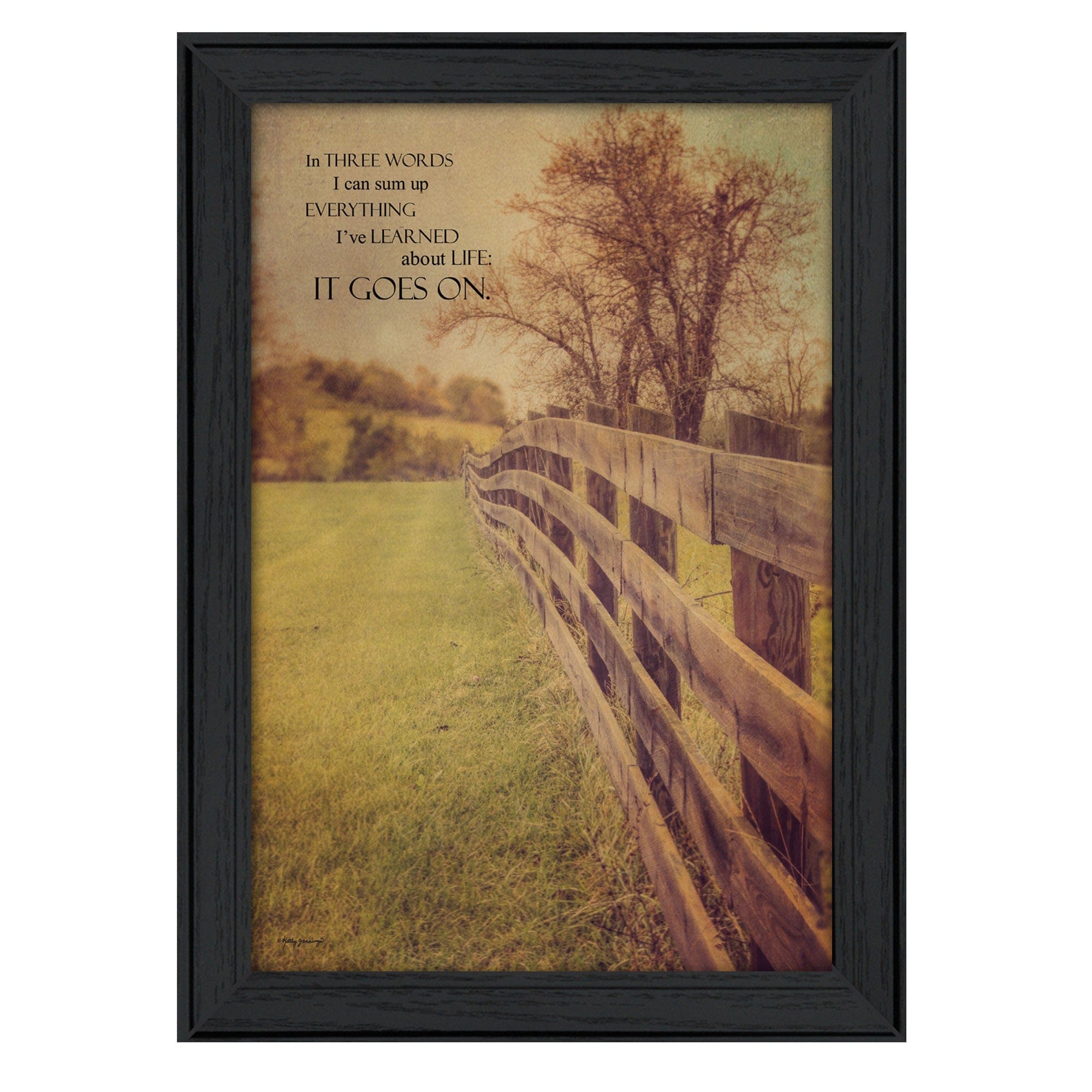 Life Goes On Black Framed Print Wall Art - Homeroots