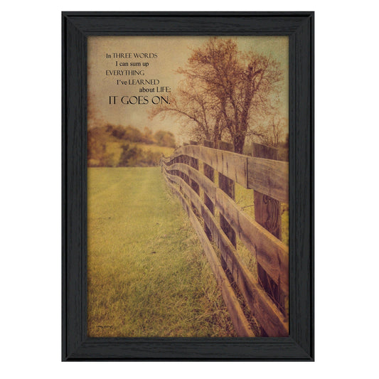 Life Goes On Black Framed Print Wall Art - Homeroots