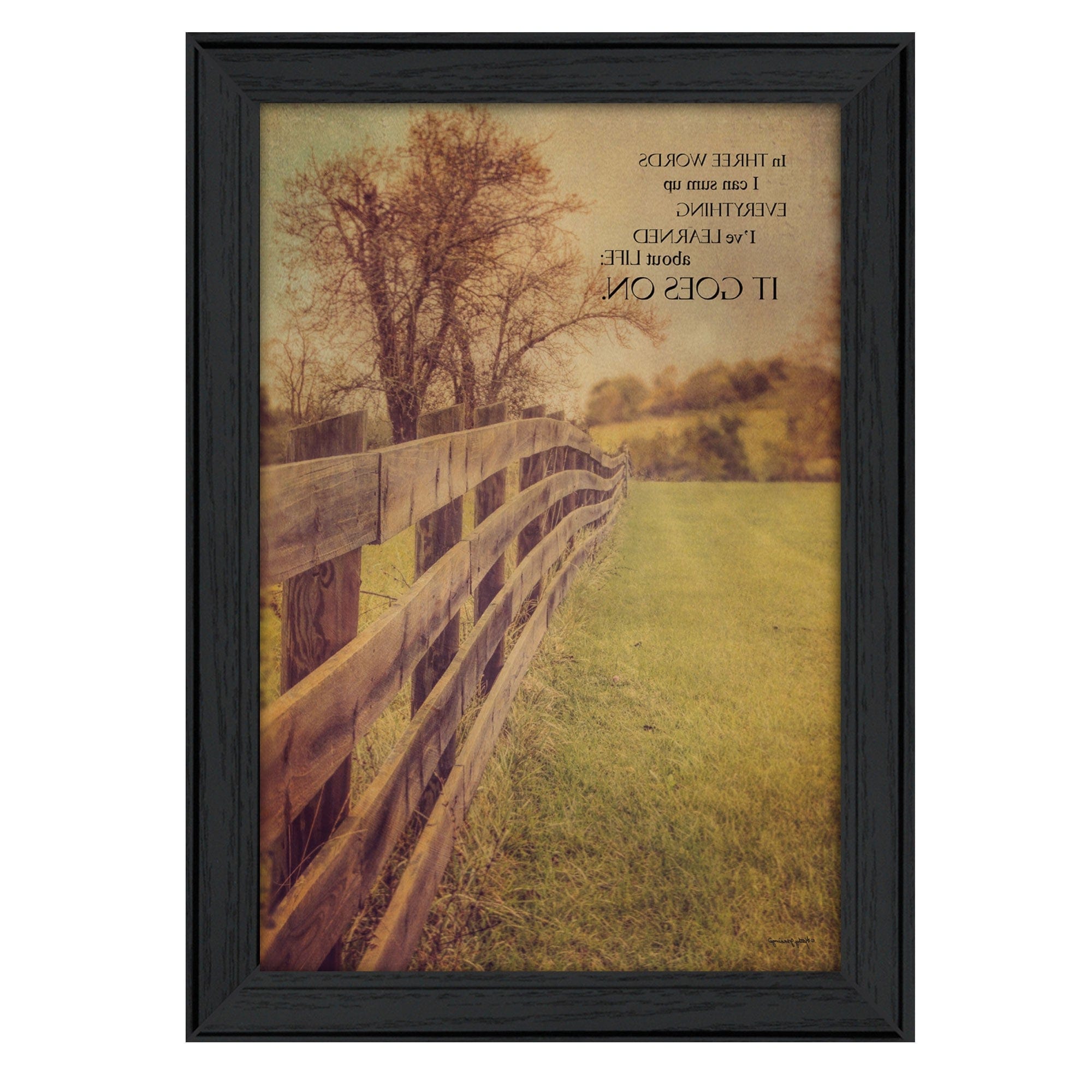 Life Goes On Black Framed Print Wall Art - Homeroots