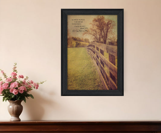 Life Goes On Black Framed Print Wall Art - Homeroots
