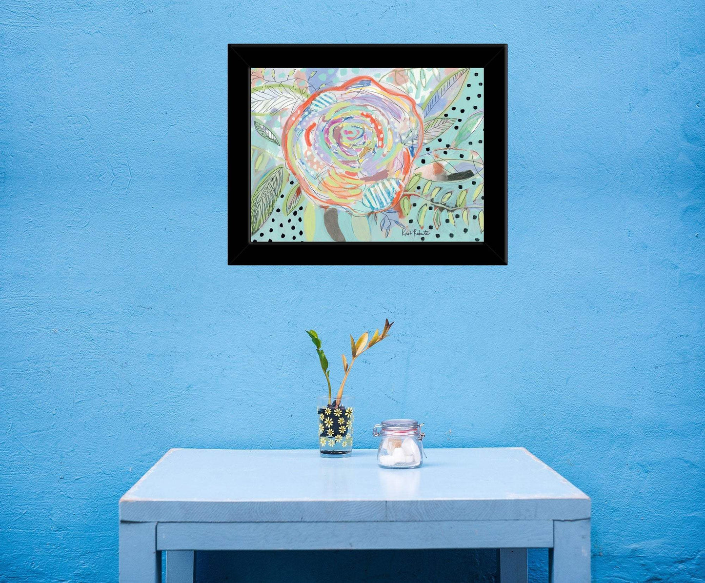 Bloom for Yourself 4 Black Framed Print Wall Art - Homeroots - Flyclothing LLC