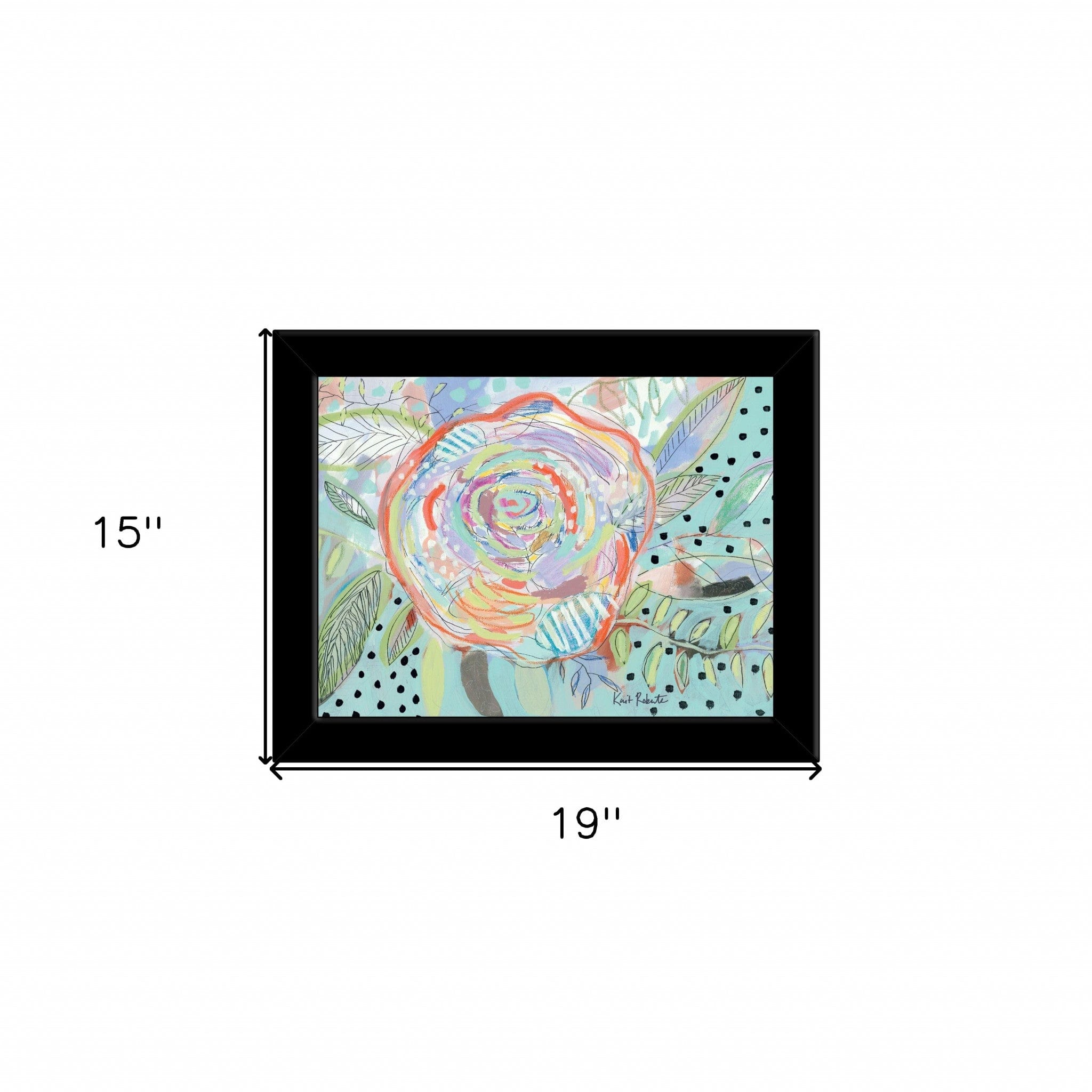 Bloom for Yourself 4 Black Framed Print Wall Art - Homeroots