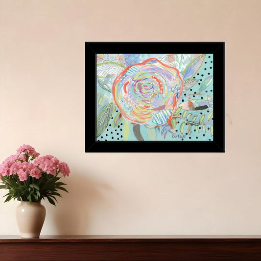 Bloom for Yourself 4 Black Framed Print Wall Art - Homeroots