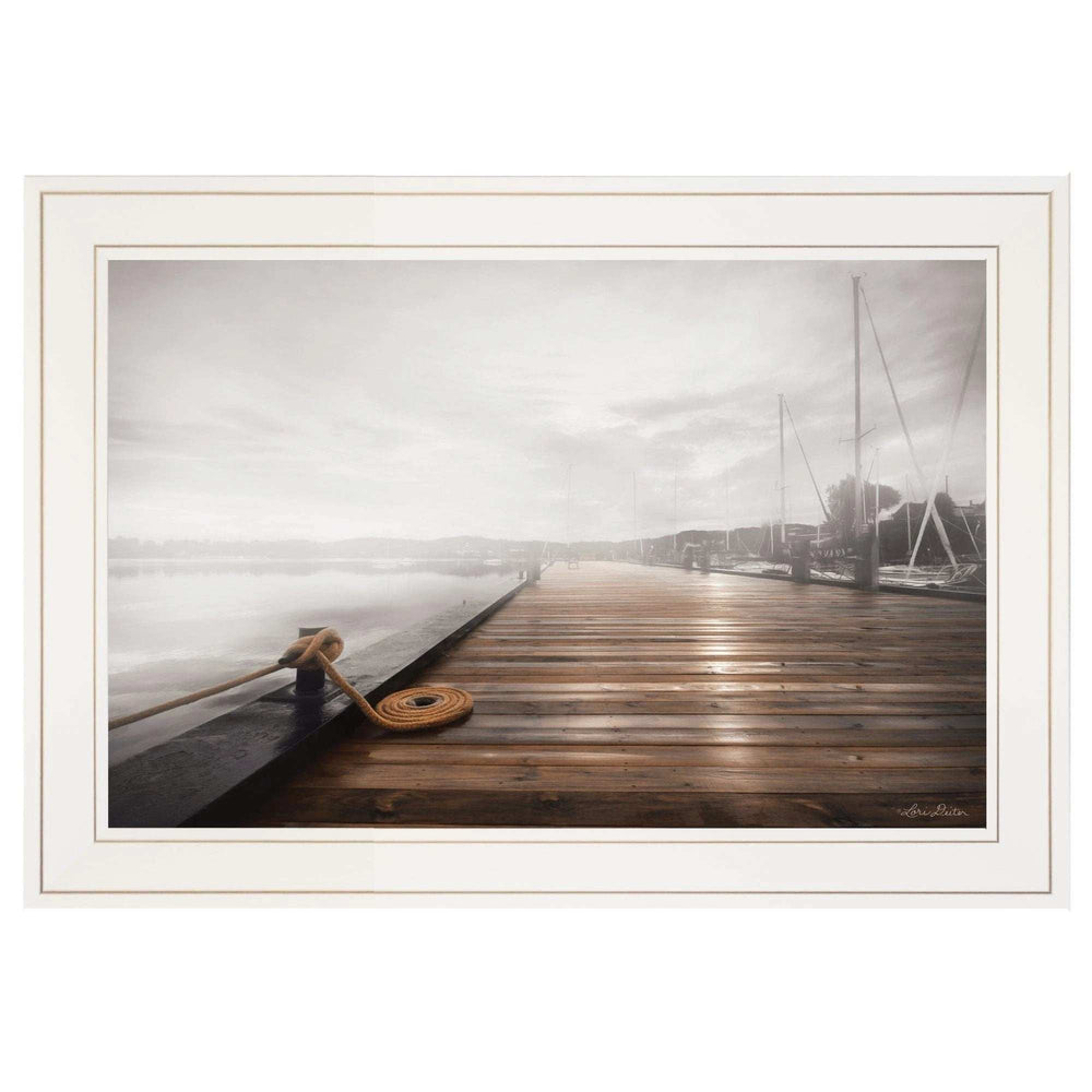 Newport Dock I White Framed Print Wall Art - Homeroots - Flyclothing LLC