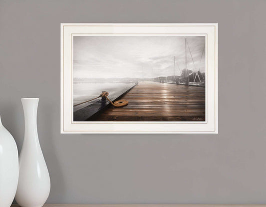 Newport Dock I White Framed Print Wall Art - Homeroots - Flyclothing LLC