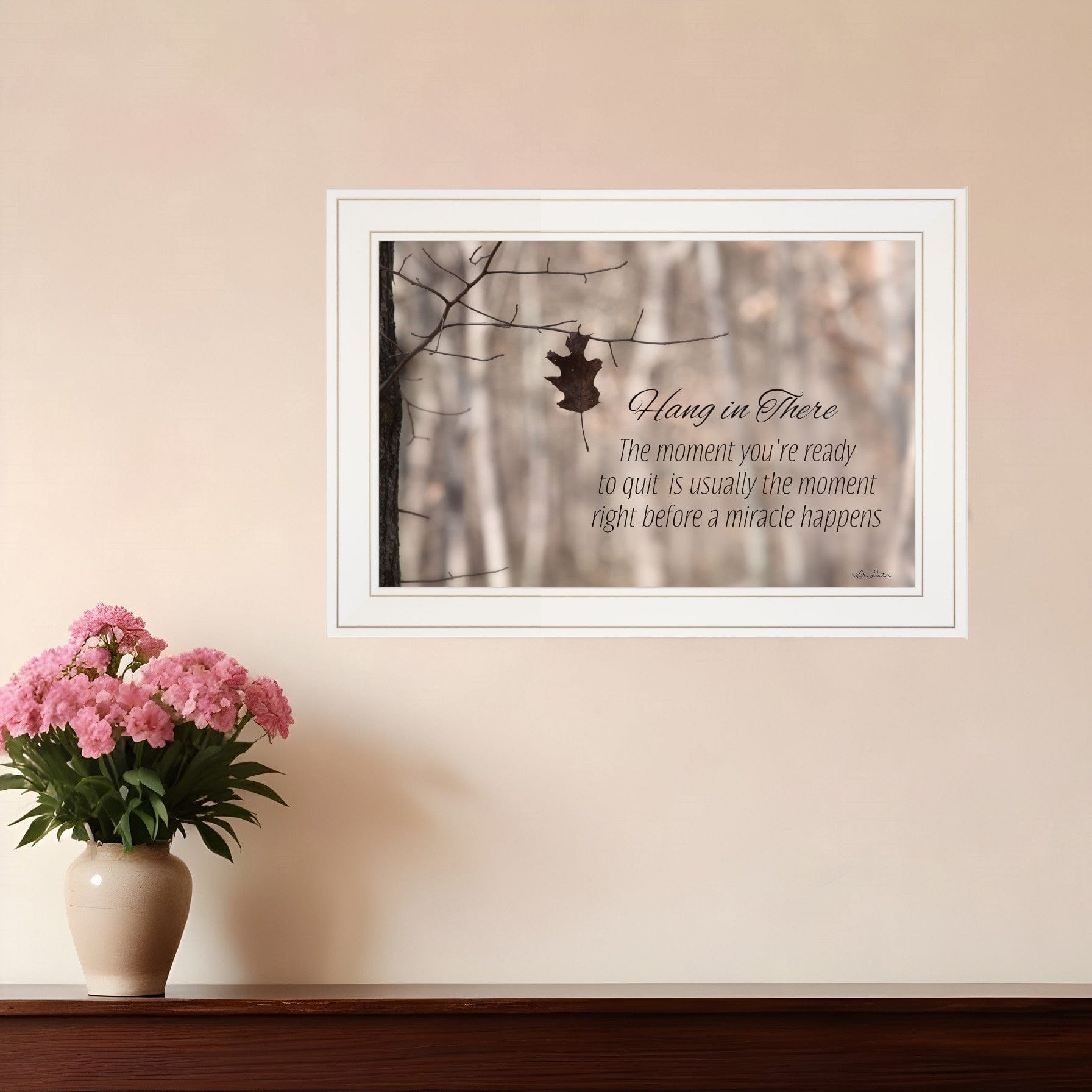 Hang in There 1 White Framed Print Wall Art - Homeroots