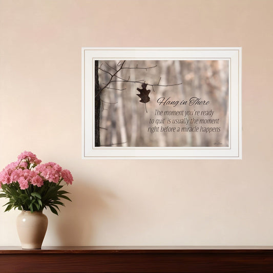 Hang in There 1 White Framed Print Wall Art - Homeroots