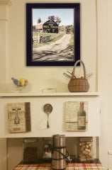 Mail Pouch Barn 2 Black Framed Print Wall Art - Homeroots