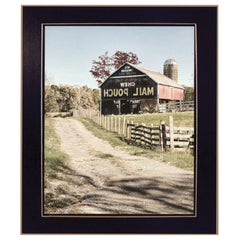Mail Pouch Barn 2 Black Framed Print Wall Art - Homeroots