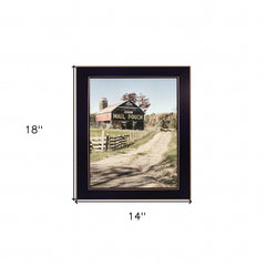 Mail Pouch Barn 2 Black Framed Print Wall Art - Homeroots