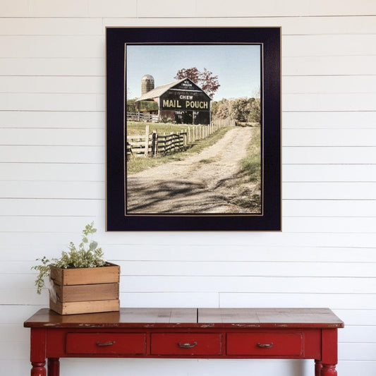 Mail Pouch Barn 2 Black Framed Print Wall Art - Homeroots