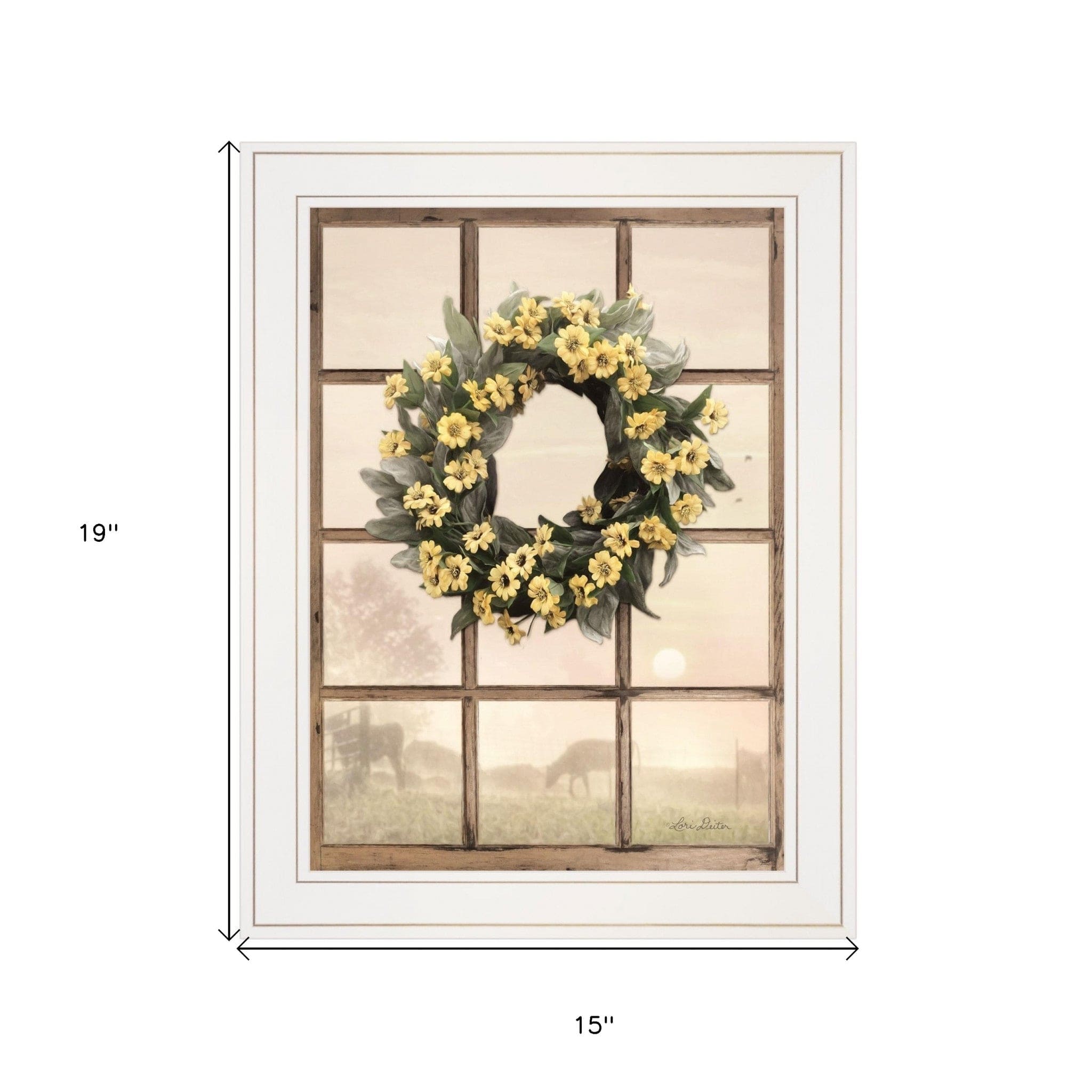 Country Gazing 2 White Framed Print Wall Art - Homeroots