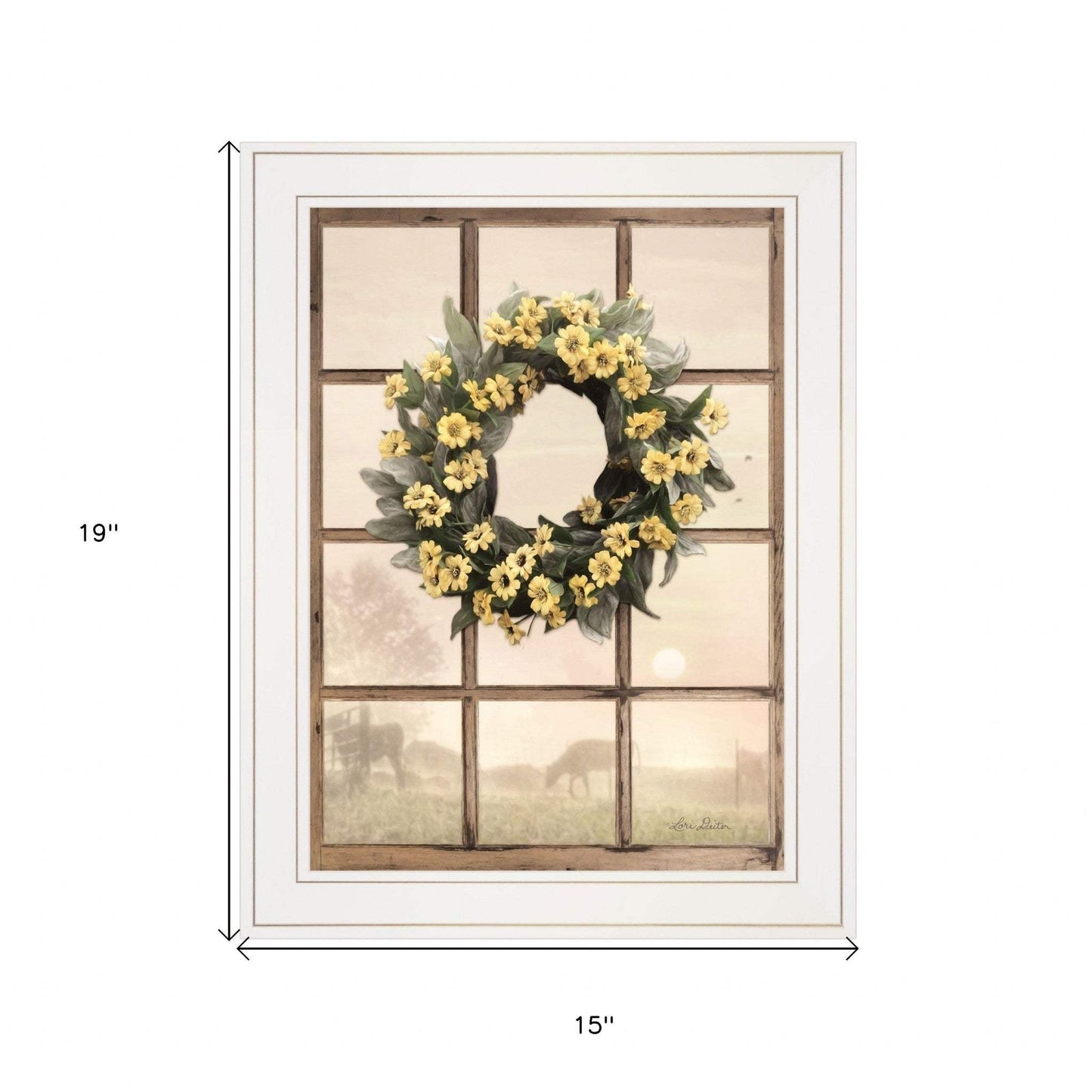 Country Gazing 2 White Framed Print Wall Art - Homeroots - Flyclothing LLC