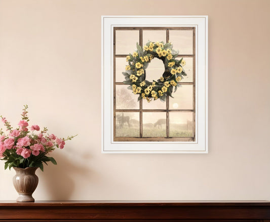 Country Gazing 2 White Framed Print Wall Art - Homeroots