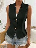 Button Down Vest Coat - Trendsi - Flyclothing LLC