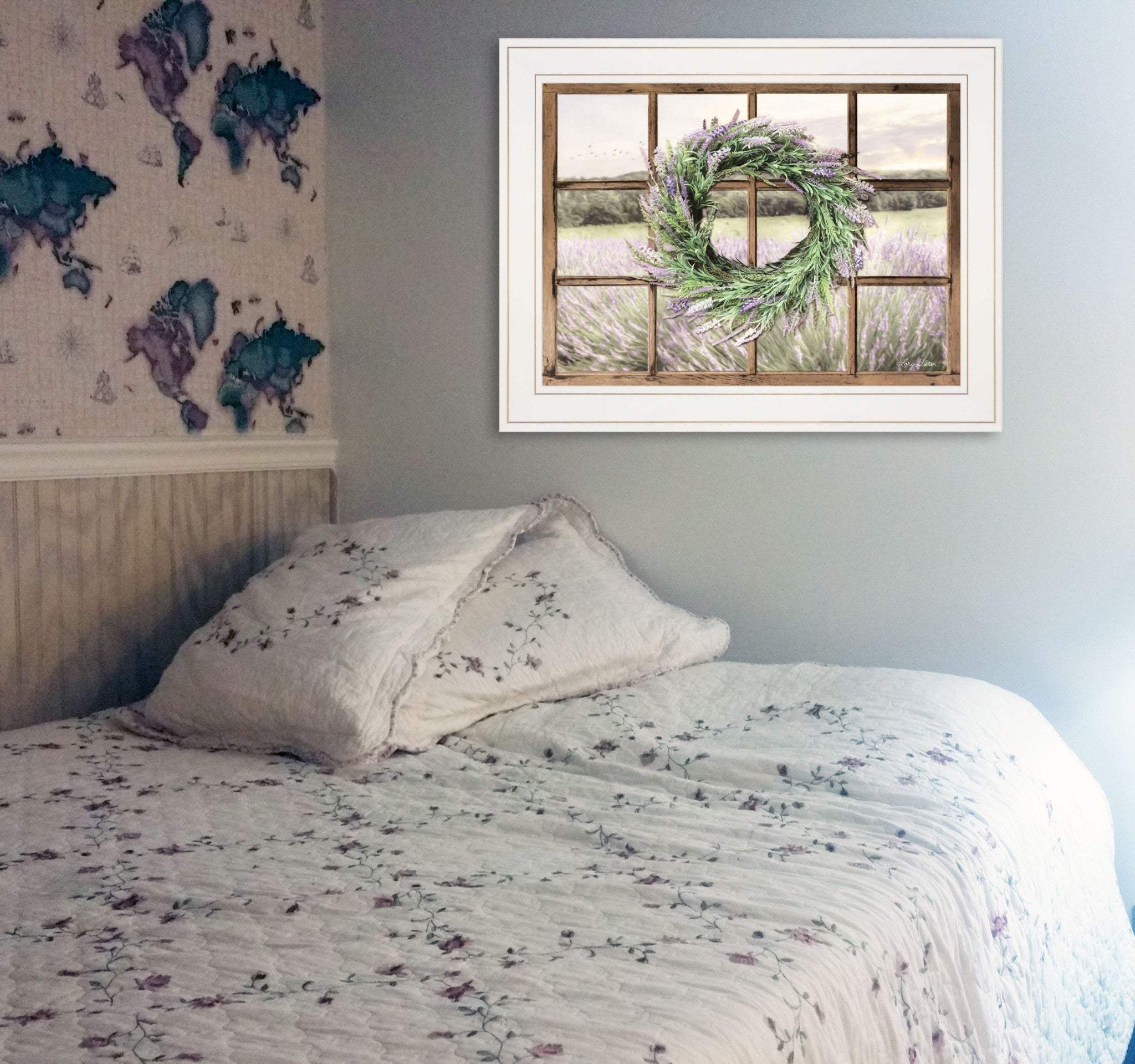 Country Gazing 3 White Framed Print Wall Art - Homeroots - Flyclothing LLC