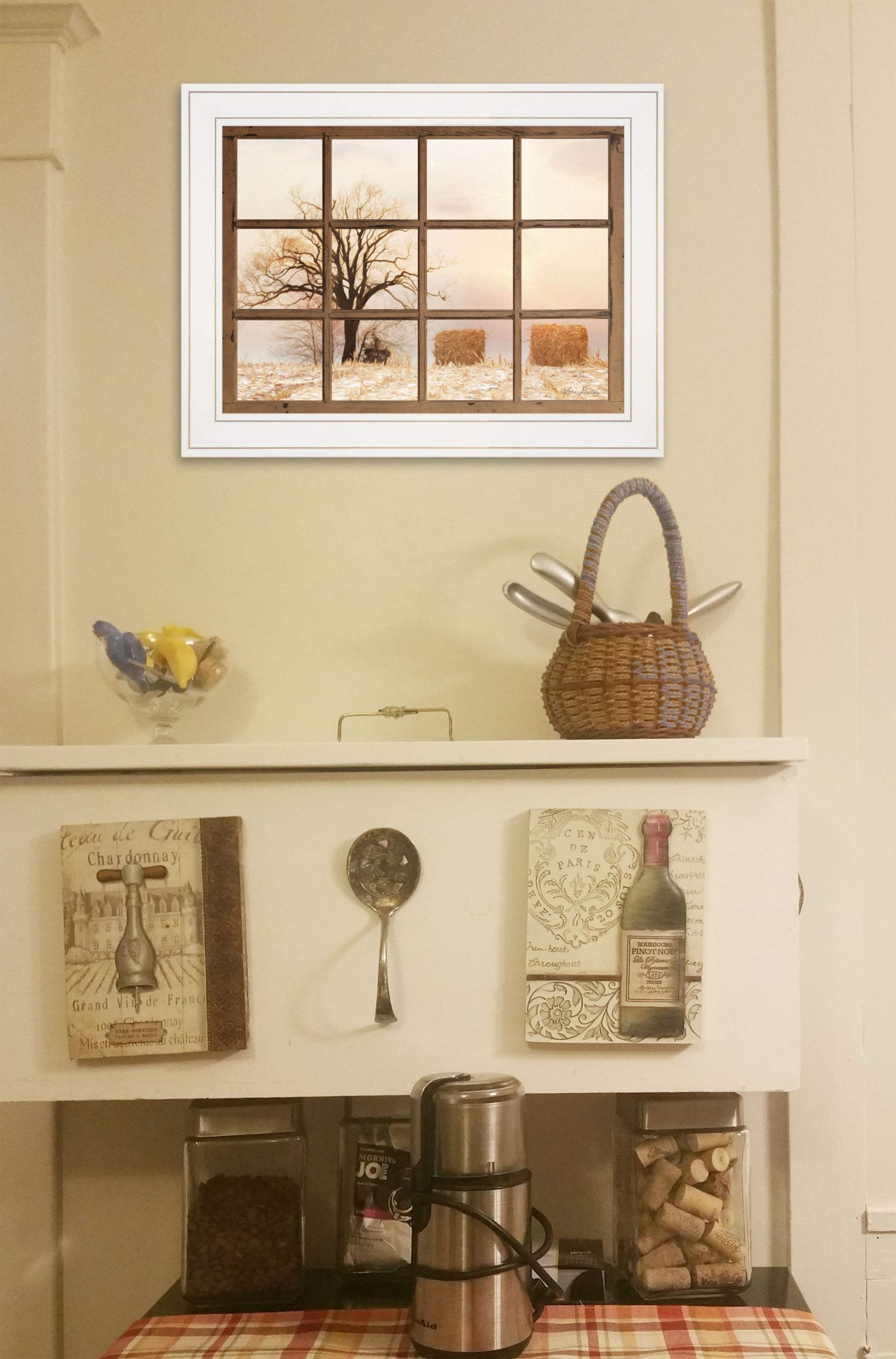 View of Fields White Framed Print Wall Art - Homeroots - Flyclothing LLC