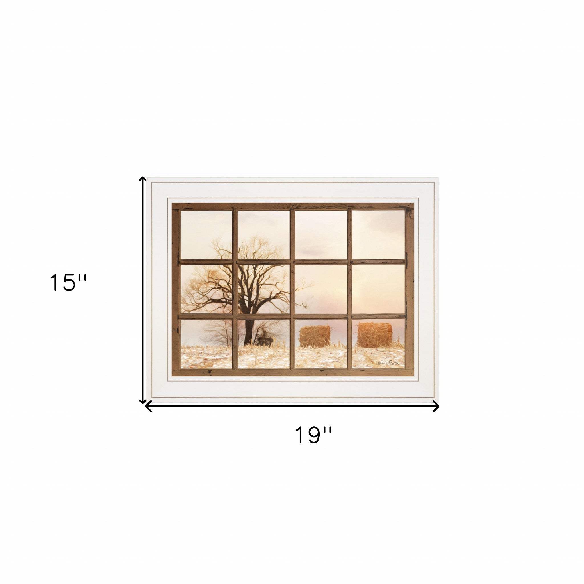 View of Fields White Framed Print Wall Art - Homeroots - Flyclothing LLC