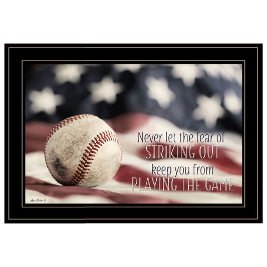 Baseball Playing the Game 2 Black Framed Print Wall Art - Homeroots