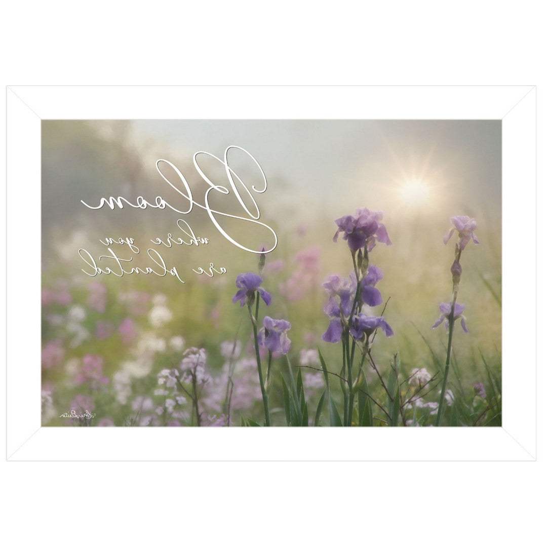 Bloom Where You are Planted White Framed Print Wall Art - Homeroots - Flyclothing LLC