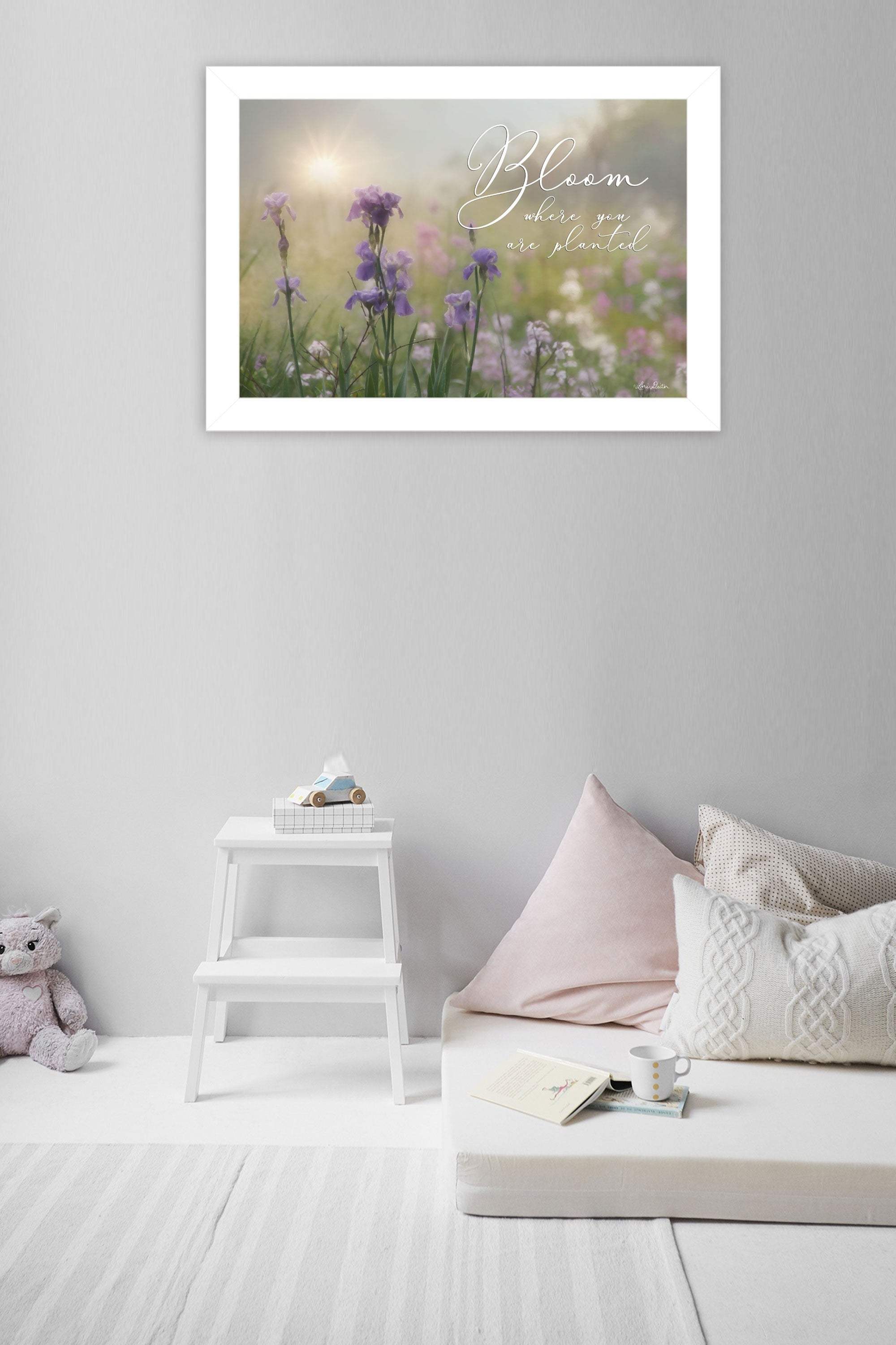 Bloom Where You are Planted White Framed Print Wall Art - Homeroots - Flyclothing LLC