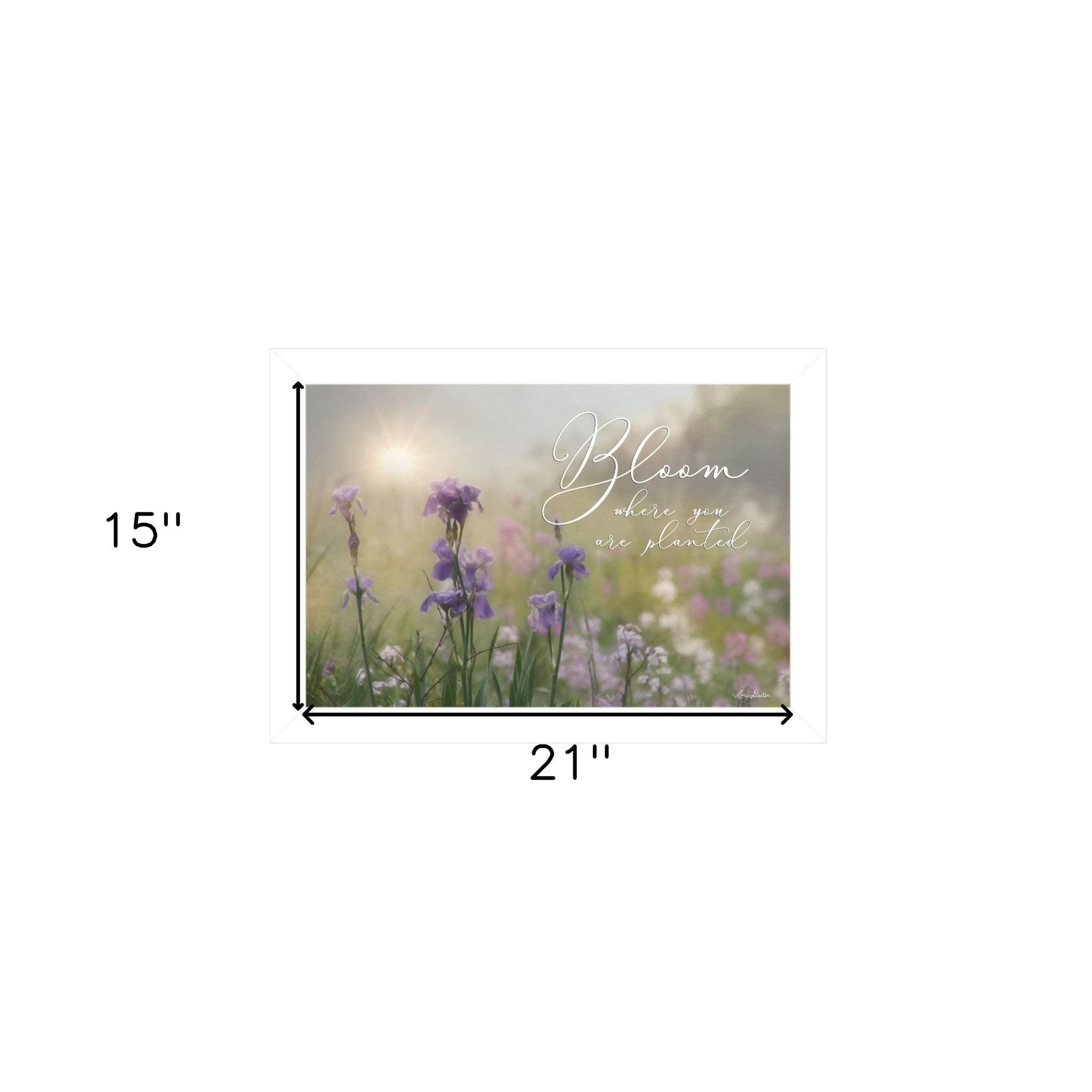 Bloom Where You are Planted White Framed Print Wall Art - Homeroots - Flyclothing LLC