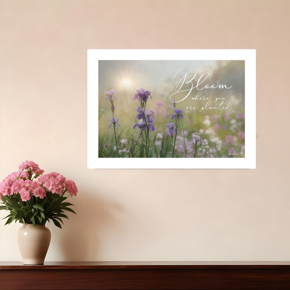 Bloom Where You are Planted White Framed Print Wall Art - Homeroots