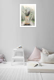 Lavender Watering Can 2 White Framed Print Wall Art - Homeroots