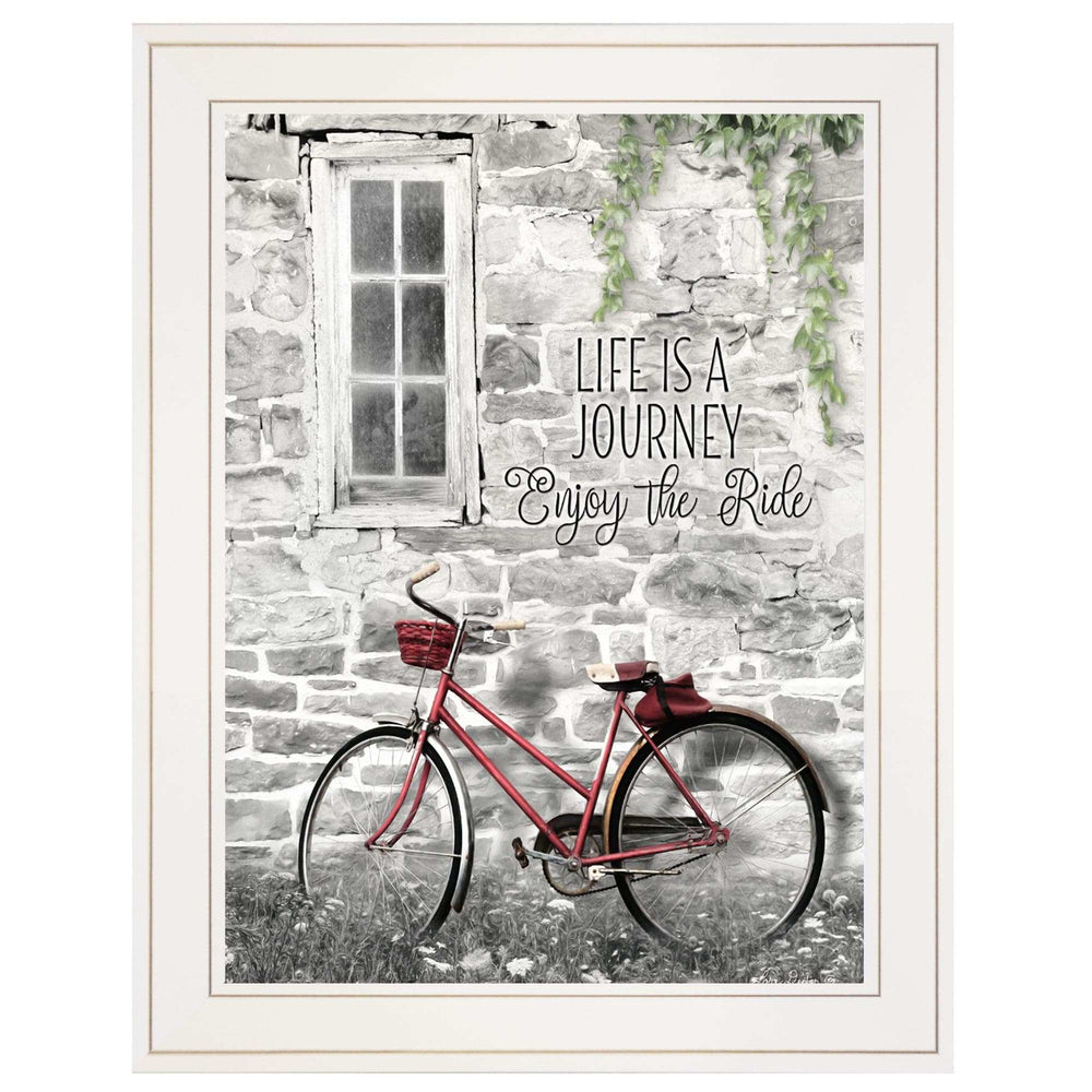Life is a Journey 2 White Framed Print Wall Art - Homeroots - Flyclothing LLC