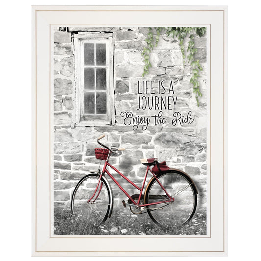 Life is a Journey 2 White Framed Print Wall Art - Homeroots