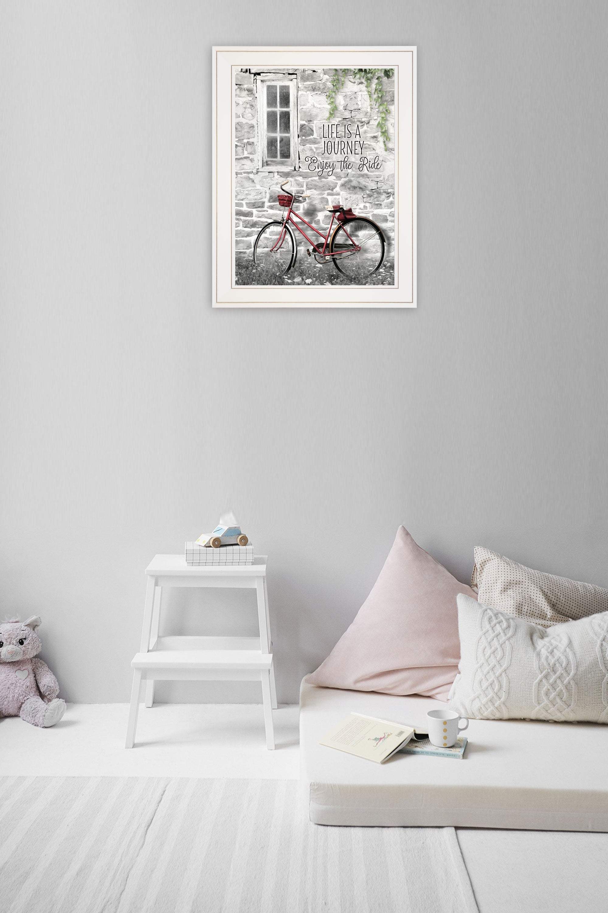 Life is a Journey 2 White Framed Print Wall Art - Homeroots - Flyclothing LLC