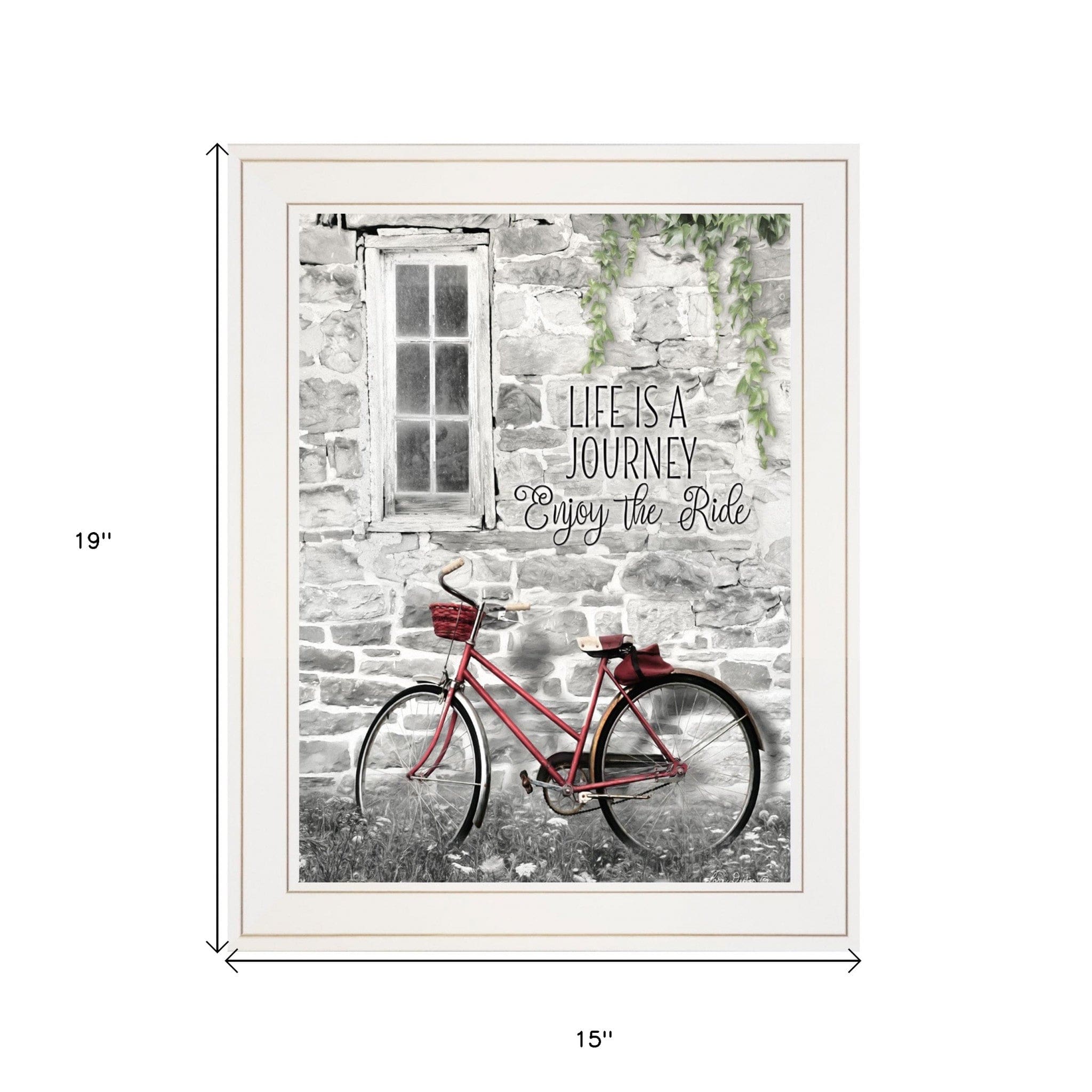 Life is a Journey 2 White Framed Print Wall Art - Homeroots