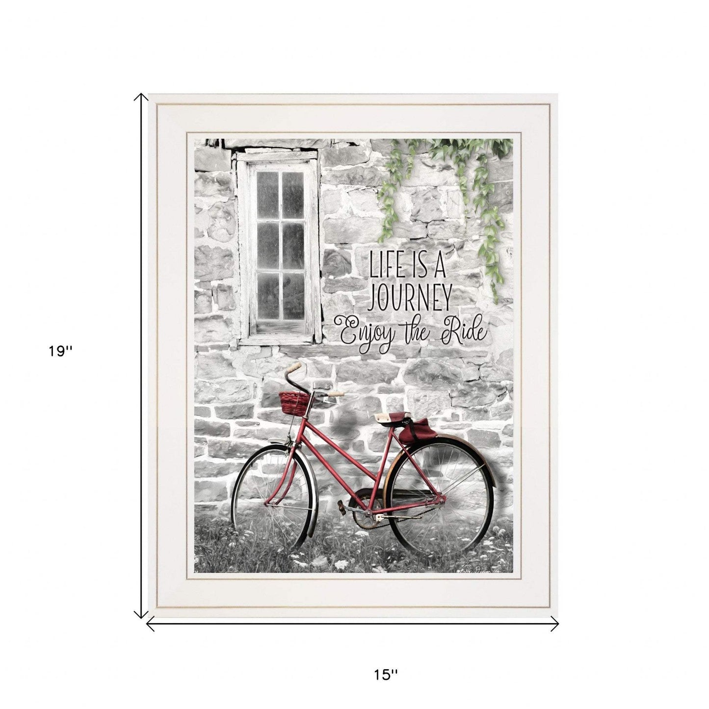 Life is a Journey 2 White Framed Print Wall Art - Homeroots - Flyclothing LLC