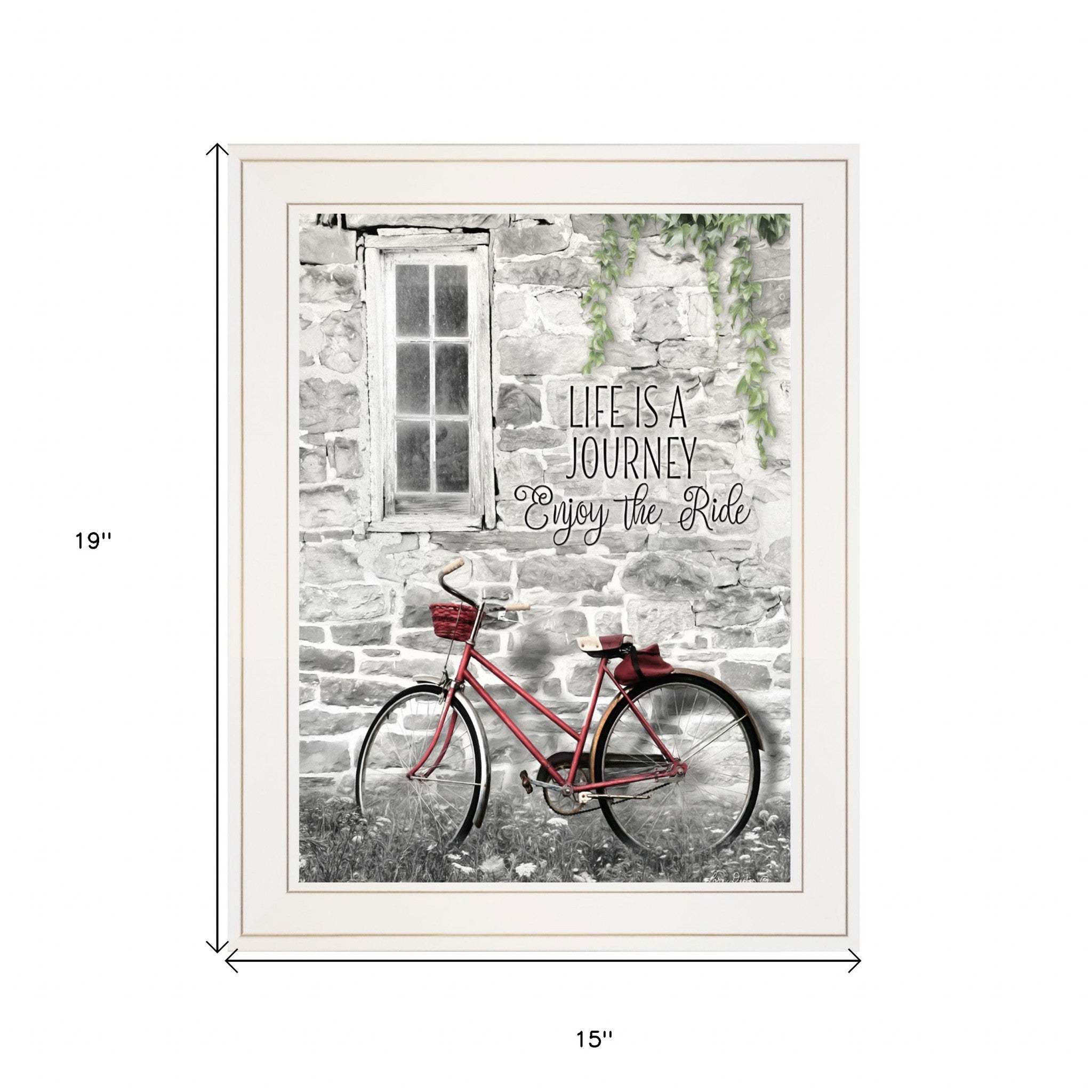 Life is a Journey 2 White Framed Print Wall Art - Homeroots - Flyclothing LLC