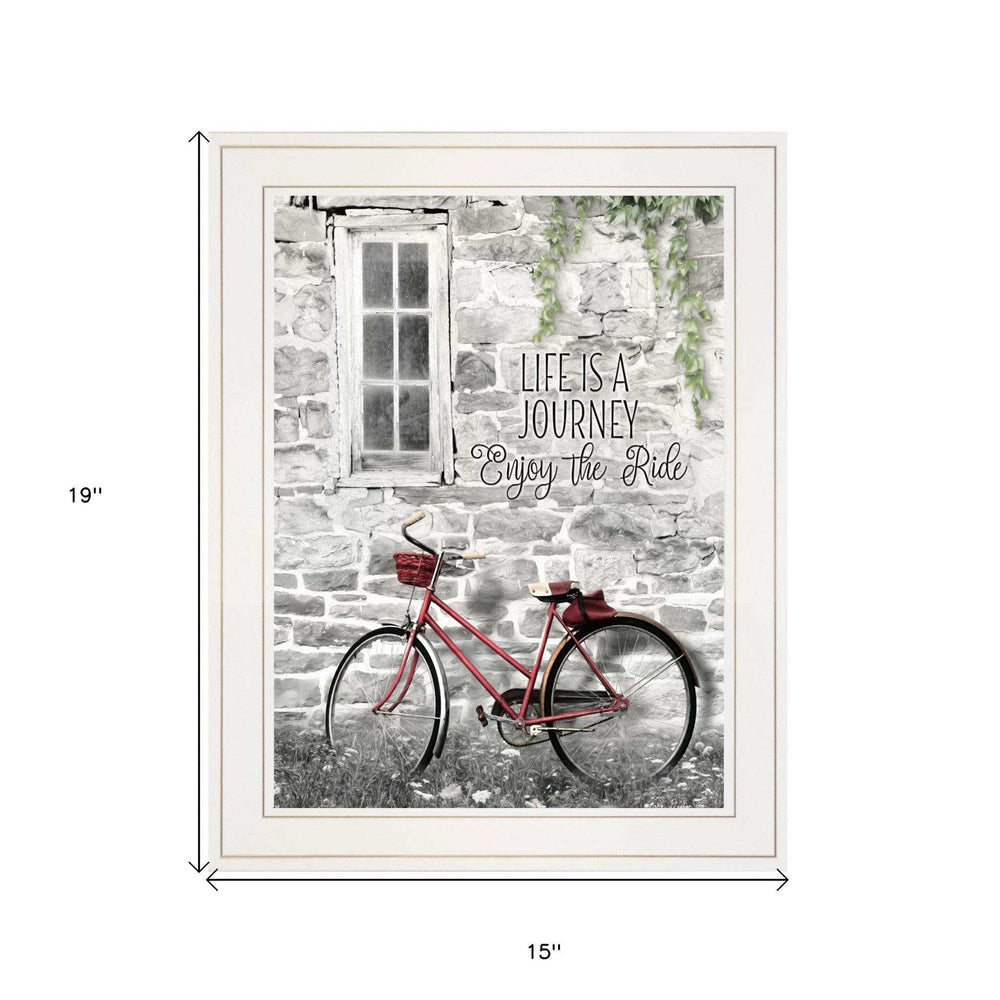 Life is a Journey 2 White Framed Print Wall Art - Homeroots - Flyclothing LLC