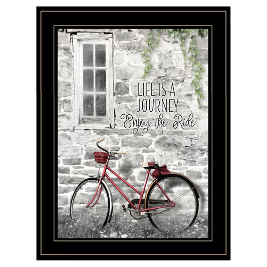 Life is a Journey 3 Black Framed Print Wall Art - Homeroots