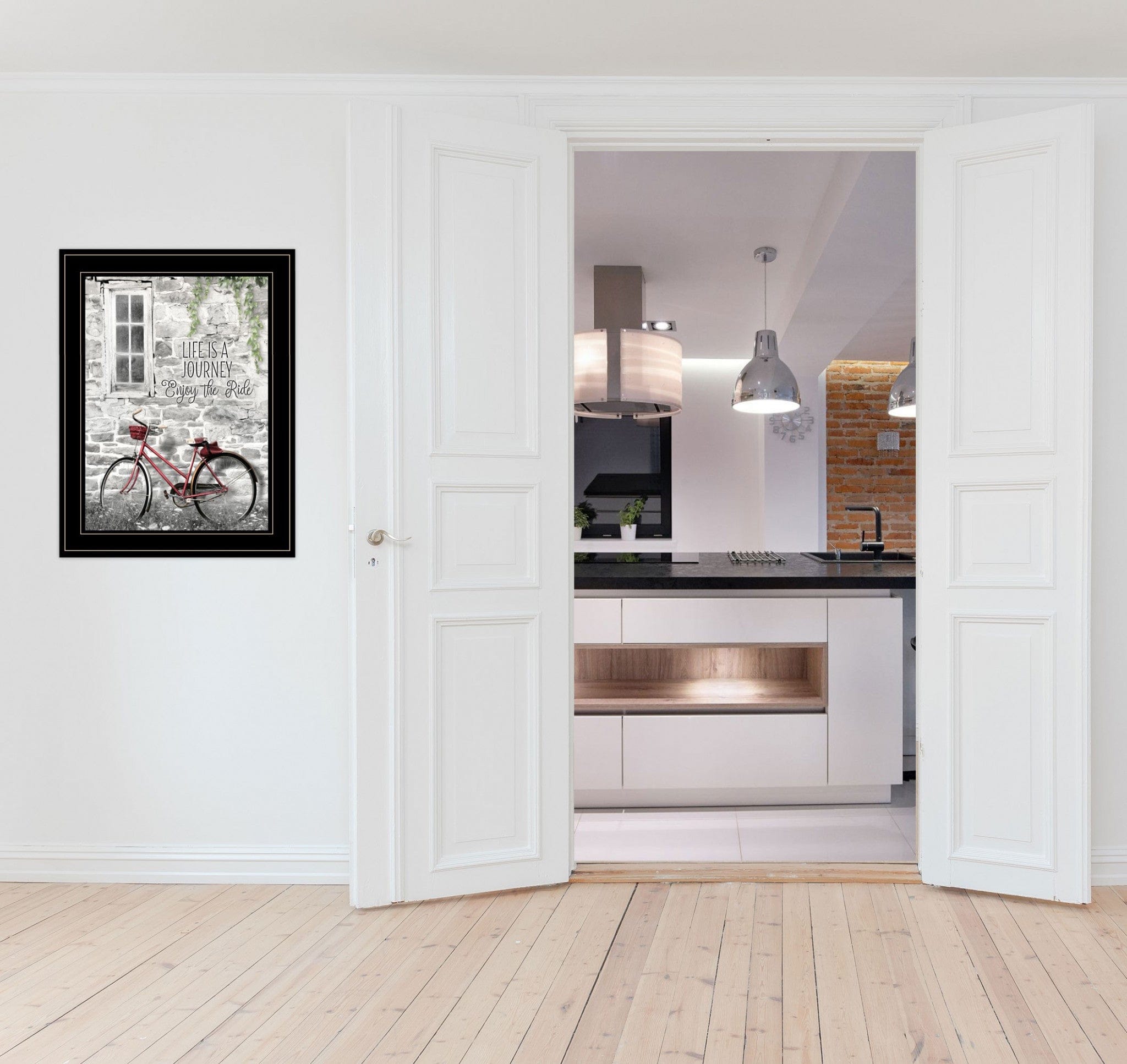 Life is a Journey 3 Black Framed Print Wall Art - Homeroots