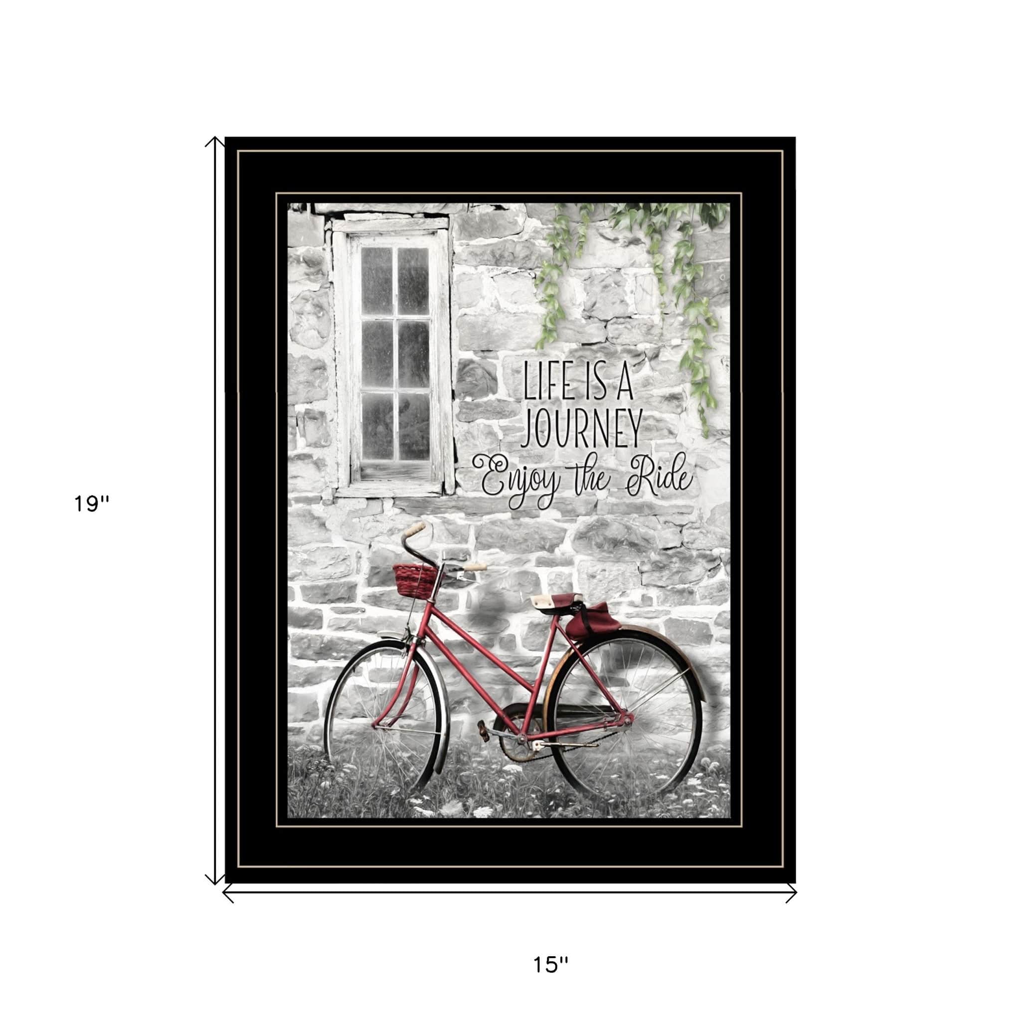 Life is a Journey 3 Black Framed Print Wall Art - Homeroots