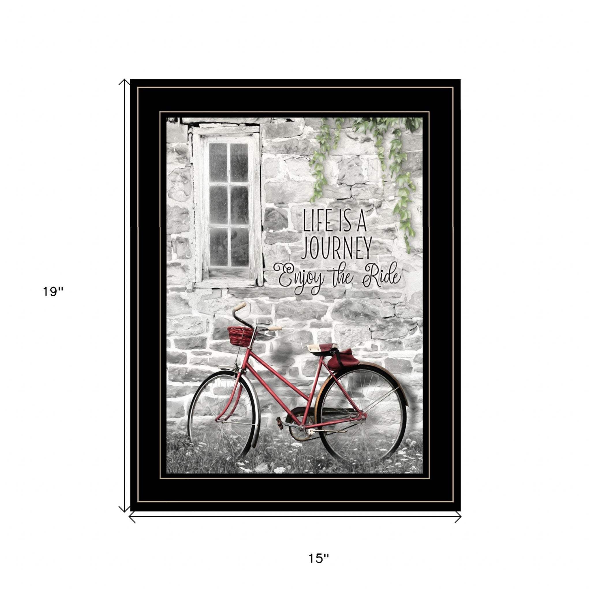 Life is a Journey 3 Black Framed Print Wall Art - Homeroots - Flyclothing LLC
