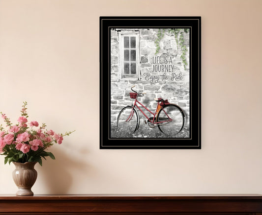 Life is a Journey 3 Black Framed Print Wall Art - Homeroots