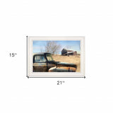 Vintage Farm Trucks 1 White Framed Print Wall Art - Homeroots - Flyclothing LLC