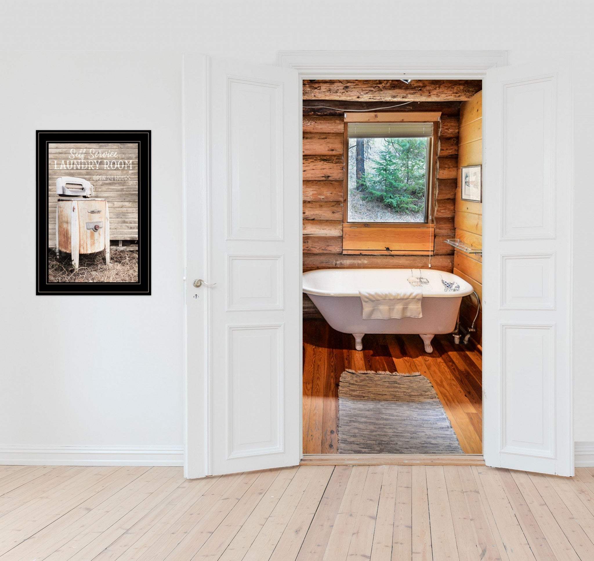 Laundry Room 2 Black Framed Print Bathroom Wall Art - Homeroots - Flyclothing LLC