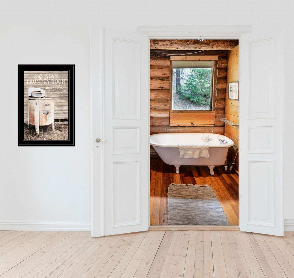 Laundry Room 2 Black Framed Print Bathroom Wall Art - Homeroots - Flyclothing LLC