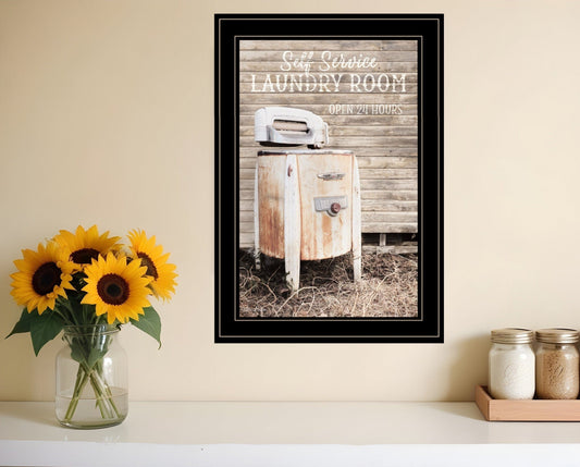 Laundry Room 2 Black Framed Print Bathroom Wall Art - Homeroots