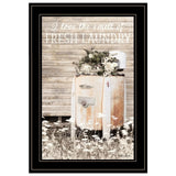 Fresh Laundry 2 Black Framed Print Bathroom Wall Art - Homeroots