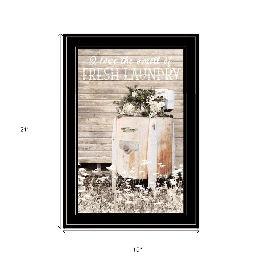 Fresh Laundry 2 Black Framed Print Bathroom Wall Art - Homeroots - Flyclothing LLC