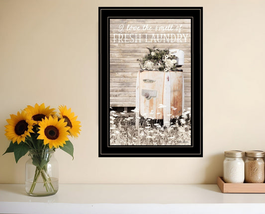 Fresh Laundry 2 Black Framed Print Bathroom Wall Art - Homeroots