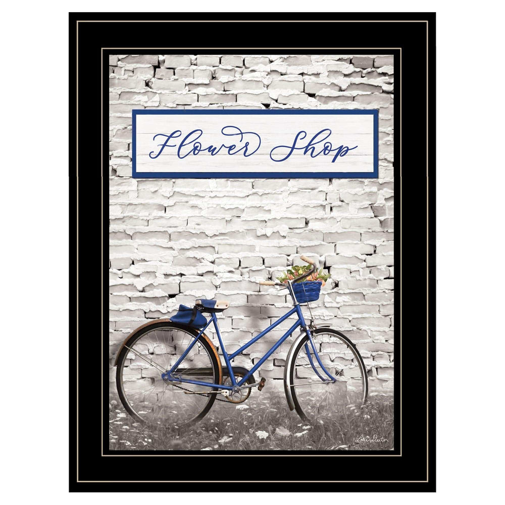 Flower Shop Bicycle 2 Black Framed Print Wall Art - Homeroots - Flyclothing LLC