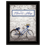 Flower Shop Bicycle 2 Black Framed Print Wall Art - Homeroots